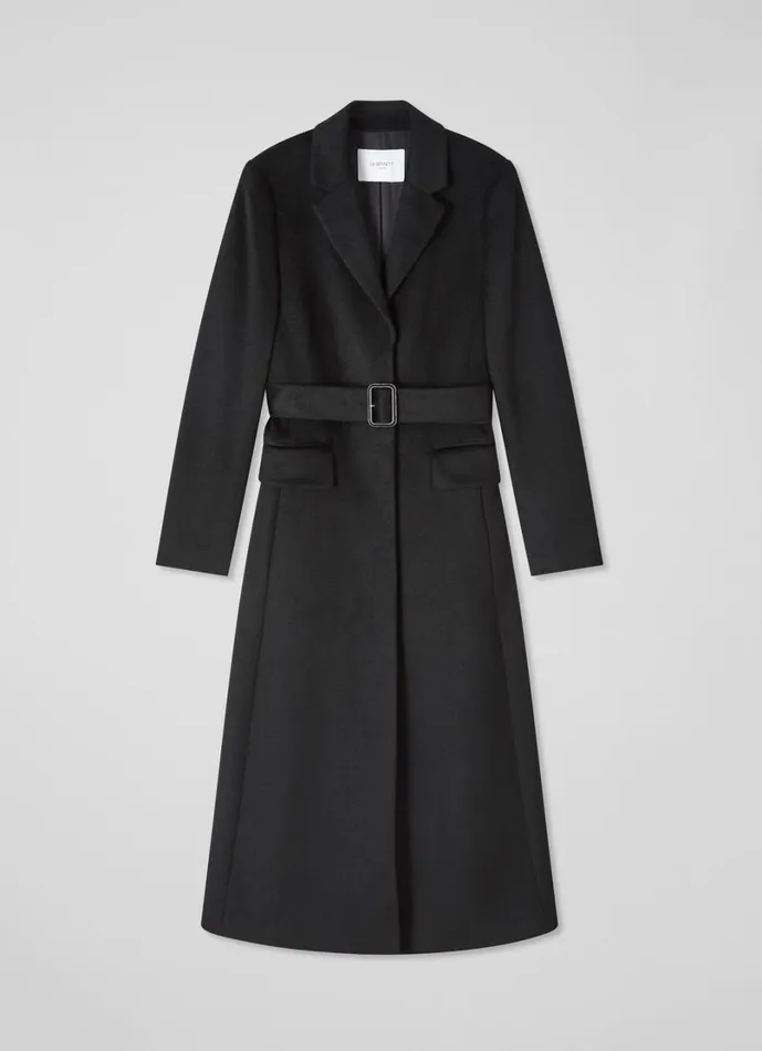 LKBennett Coats and Jackets Women Christie Black Belted Wool Coat