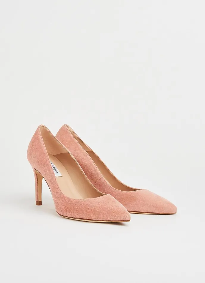 LKBennett Court Shoes Women Floret Pink Clay Suede Pointed Toe Courts LKBennett Court Shoes Women Floret Pink Clay Suede Pointed Toe Courts