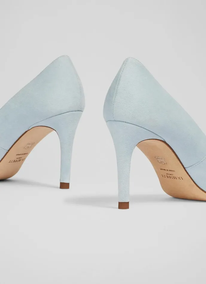 LKBennett Court Shoes Women Floret Sea Green Suede Pointed Toe Courts LKBennett Court Shoes Women Floret Sea Green Suede Pointed Toe Courts