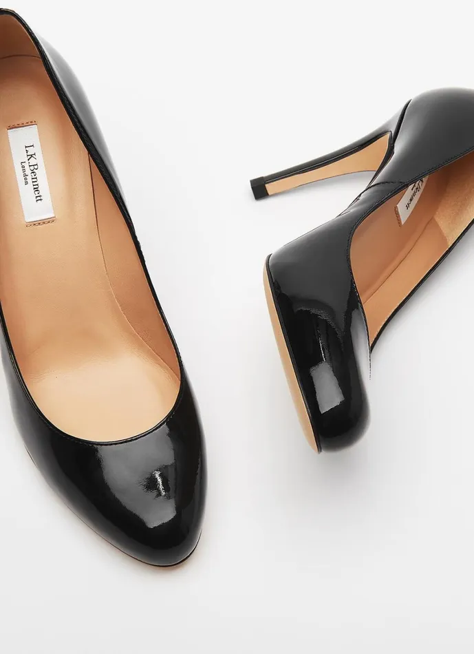 LKBennett Court Shoes Women Stila Black Patent Courts LKBennett Court Shoes Women Stila Black Patent Courts