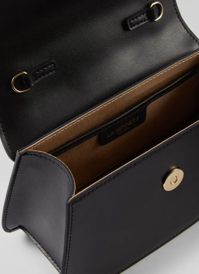 LKBennett CrossBody Bags Women Amoris Black Crossbody Top Handle Bag LKBennett CrossBody Bags Women Amoris Black Crossbody Top Handle Bag