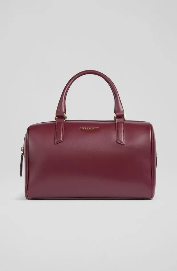 LKBennett CrossBody Bags Women Fleur Bordeaux Leather Bowling Bag