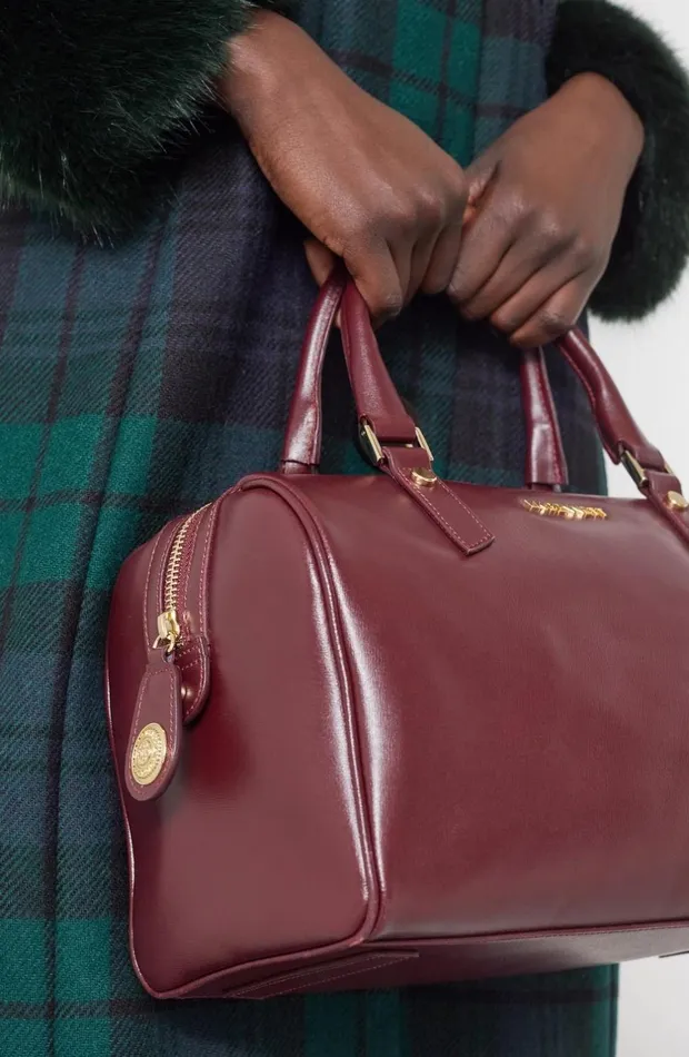 LKBennett CrossBody Bags Women Fleur Bordeaux Leather Bowling Bag