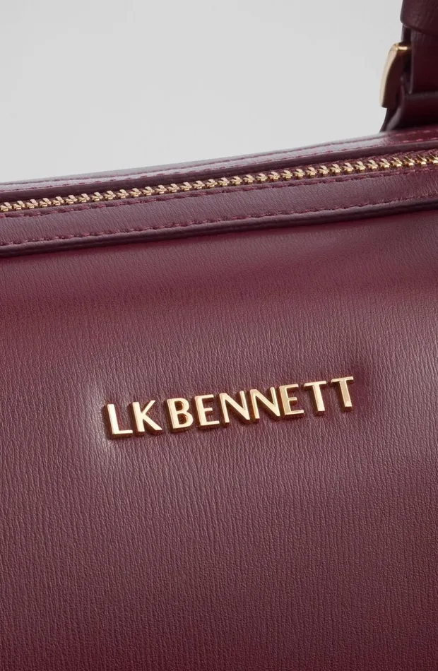 LKBennett CrossBody Bags Women Fleur Bordeaux Leather Bowling Bag