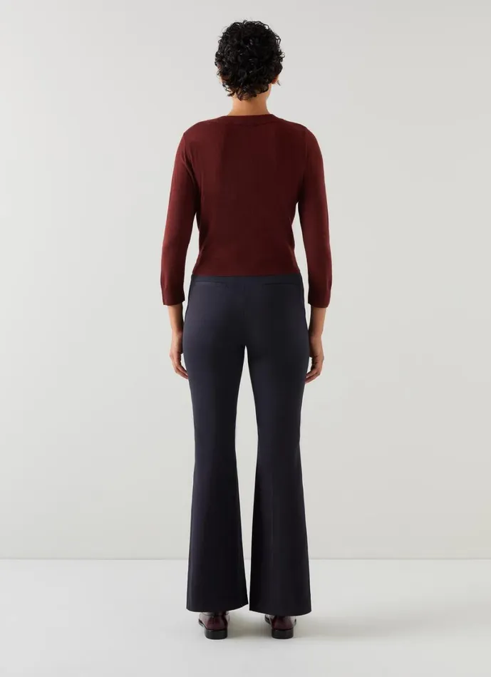 LKBennett Knitwear Women Connie Dark Burgundy Cardigan LKBennett Knitwear Women Connie Dark Burgundy Cardigan