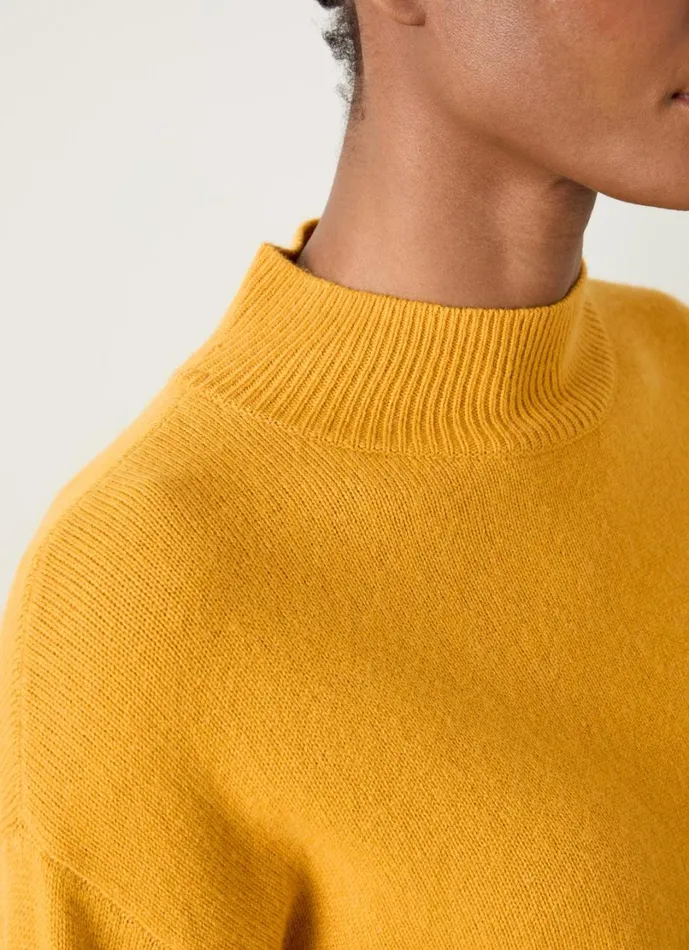 LKBennett Knitwear Women Zoe Gold Olive Knit Jumper LKBennett Knitwear Women Zoe Gold Olive Knit Jumper
