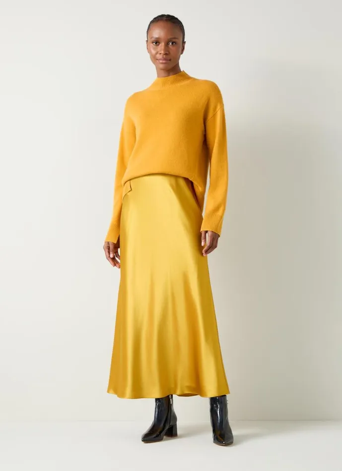 LKBennett Knitwear Women Zoe Gold Olive Knit Jumper LKBennett Knitwear Women Zoe Gold Olive Knit Jumper