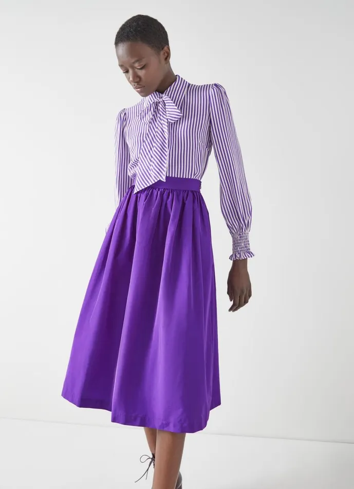 LKBennett Skirts Women Olsen Purple Taffeta Skirt