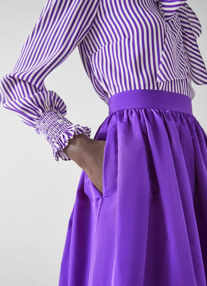 LKBennett Skirts Women Olsen Purple Taffeta Skirt