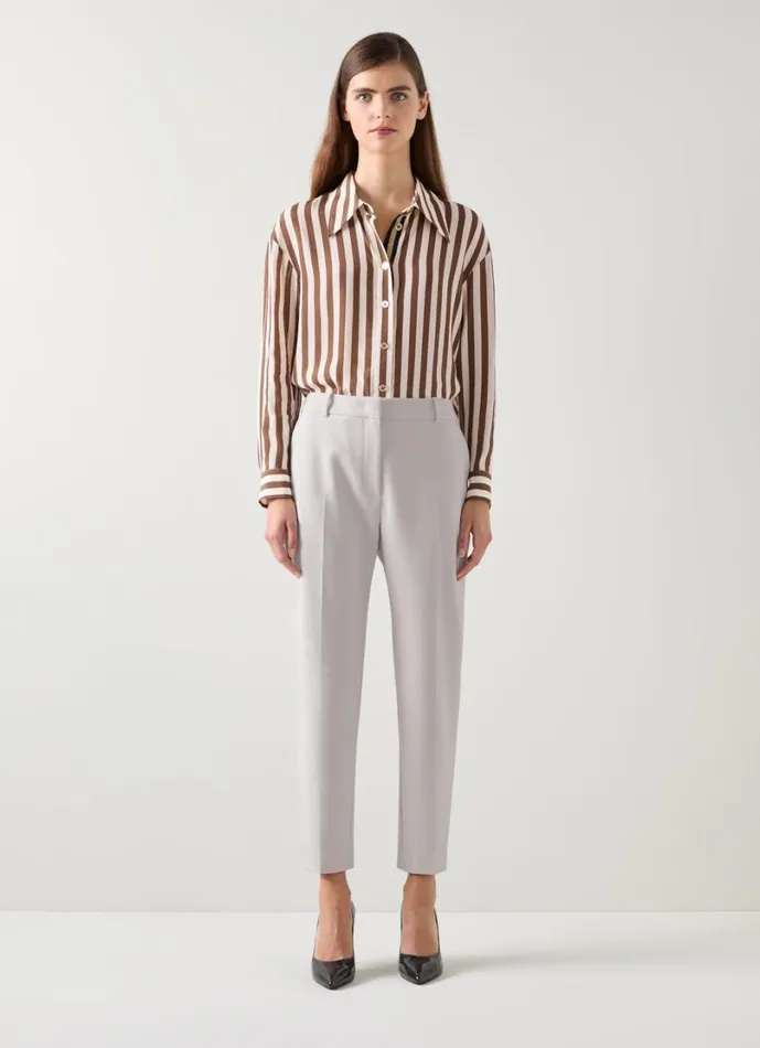 LKBennett Trousers Women Mariner Putty Cigarette Leg Trouser LKBennett Trousers Women Mariner Putty Cigarette Leg Trouser