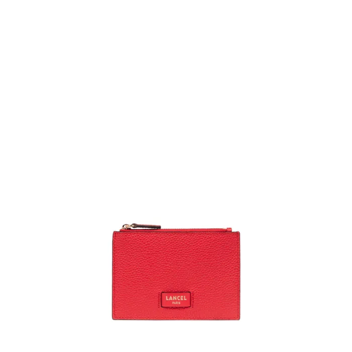 L Zip Card Holder Kiss Red Women Lancel Card Holder