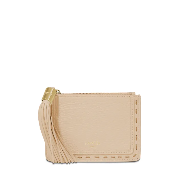 L Zipped Cardholder Capuccinogold Women Lancel Card Holder