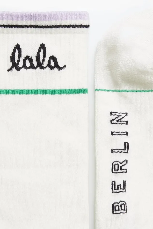 Lala Berlin Accessories Socks Allena Cotton Mix White 8211 Women