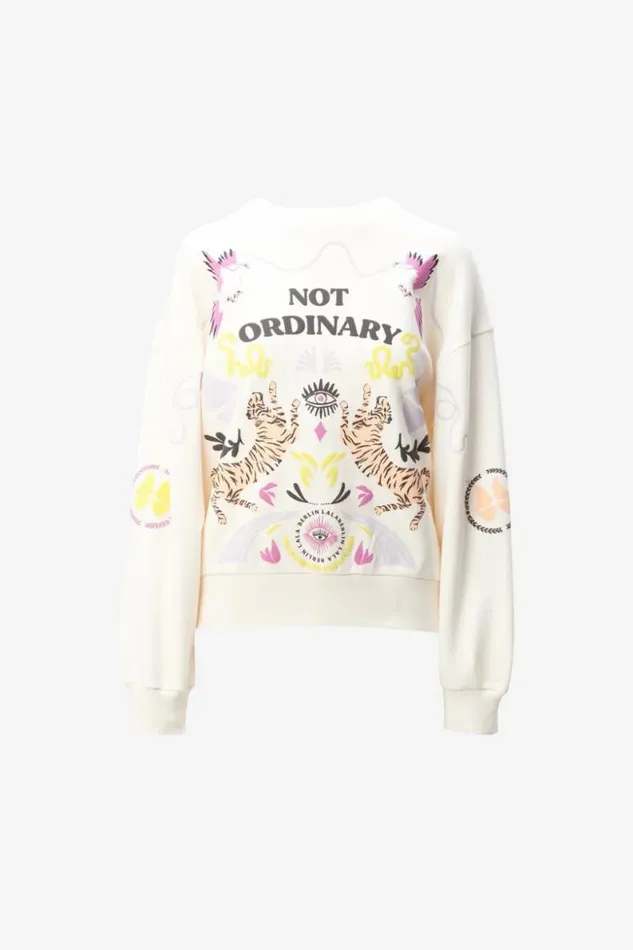 Lala Berlin Shirts and Blouses Sweatshirt Izoni Cotton Not Ordinary Cream 8211 Women