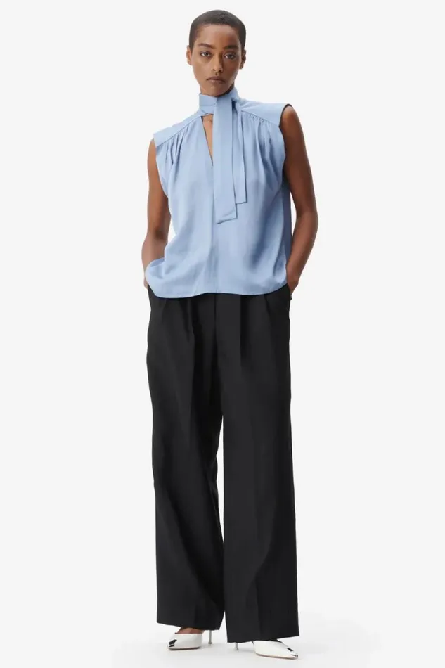 Lala Berlin Shirts and Blouses Top Tracey Viscose Mix Faded Denim 8211 Women