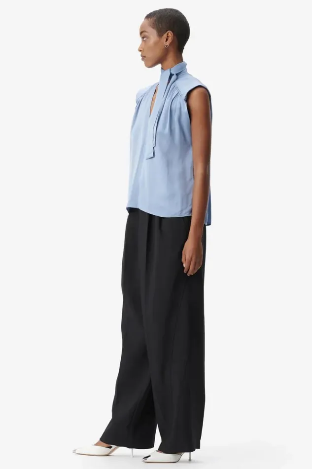 Lala Berlin Shirts and Blouses Top Tracey Viscose Mix Faded Denim 8211 Women