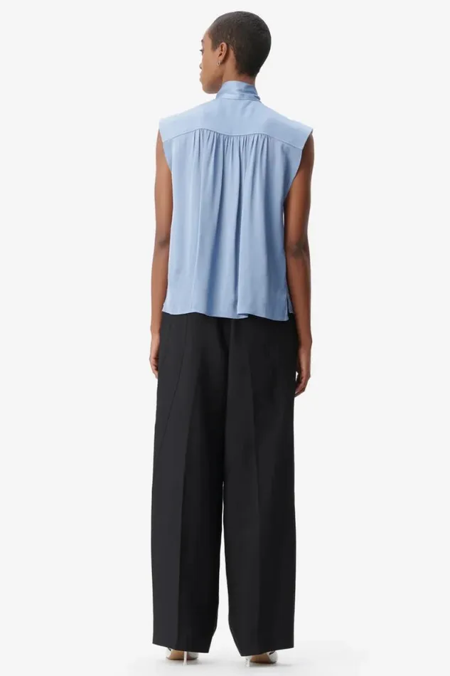 Lala Berlin Shirts and Blouses Top Tracey Viscose Mix Faded Denim 8211 Women