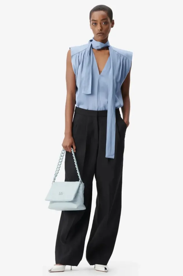 Lala Berlin Shirts and Blouses Top Tracey Viscose Mix Faded Denim 8211 Women