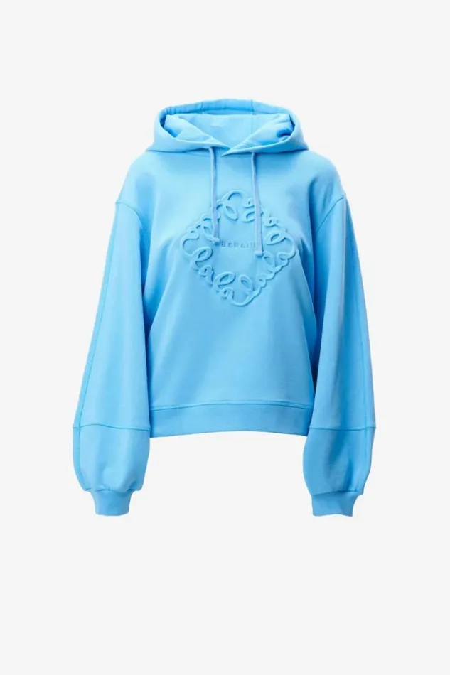 Lala Berlin Sweatwear Hoodie Ipalina Cotton Diamond Azure 8211 Women