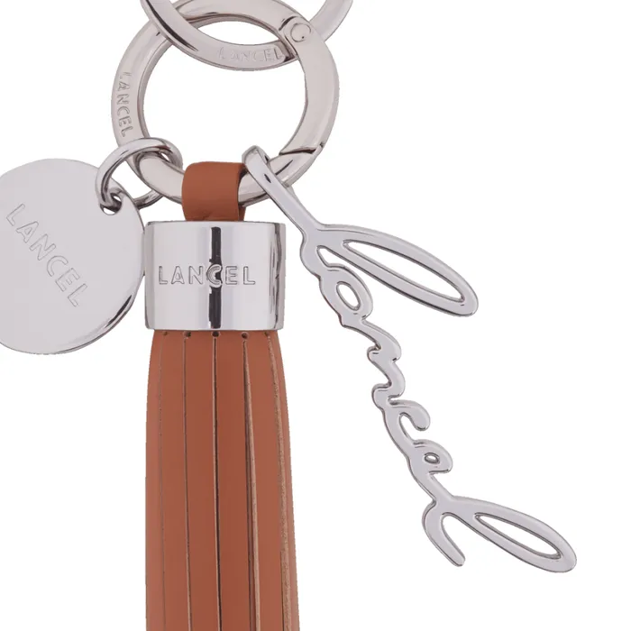 Lancel Pompom Key Ring Camel Women Lancel Key Ring