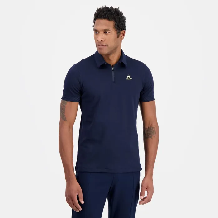 Le Coq Sportif Coq D039or Polo Shirt Col Zipp En Interlock 240g Coton Dark Velvet Men Polos Shirts Le Coq Sportif Coq D039or Polo Shirt Col Zipp En Interlock 240g Coton Dark Velvet Men Polos Shirts