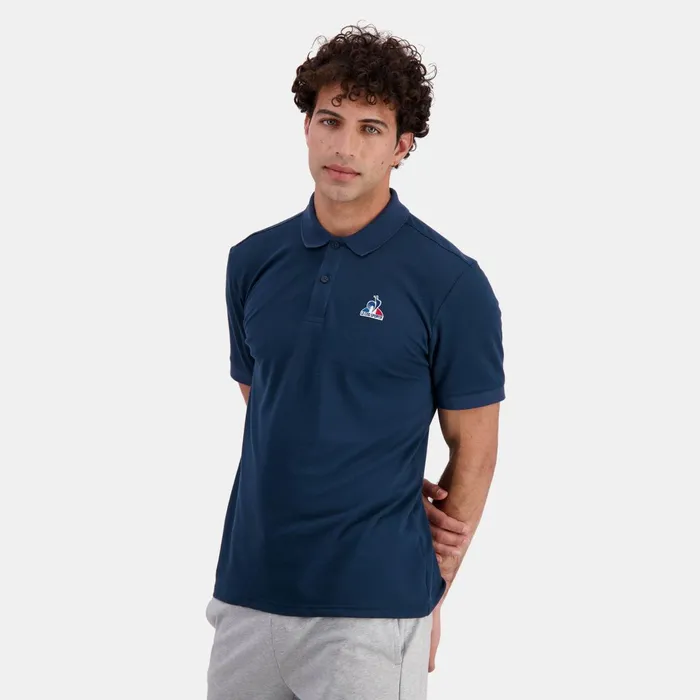 Le Coq Sportif Essentiels Polo Homme Dress Blues Men Polos Shirts