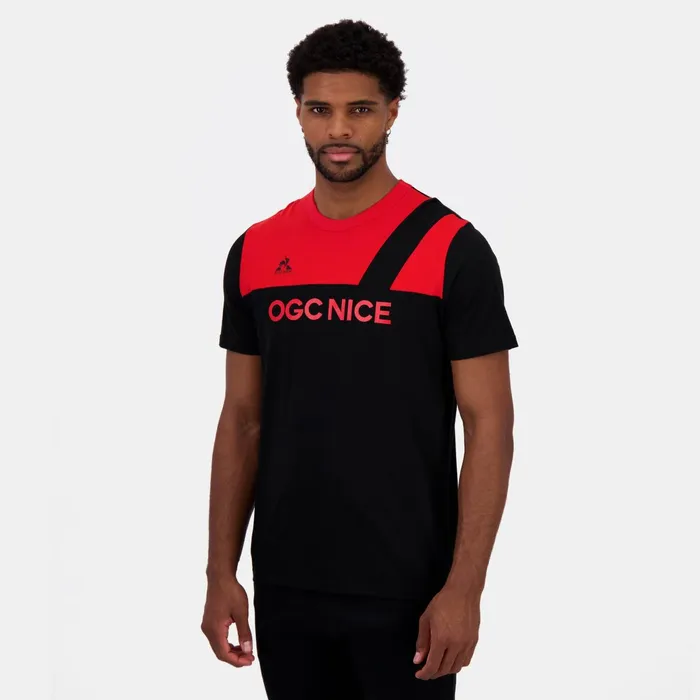 Le Coq Sportif OGC Nice TShirt Blackred N Men Tshirts And Tops