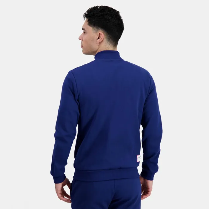 Le Coq Sportif Paris 2024 ZipUp Sweatshirtshirt Blue Depths Men Sweatshirts