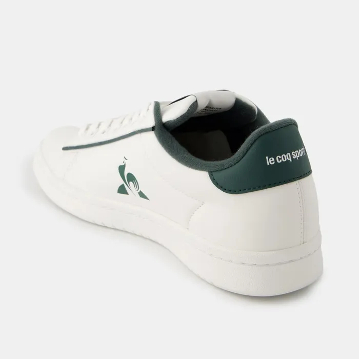 Le Coq Sportif Shoes LCS COURT CLEAN Optical White Trekking Green Men Trainers And Sneakers Le Coq Sportif Shoes LCS COURT CLEAN Optical White Trekking Green Men Trainers And Sneakers