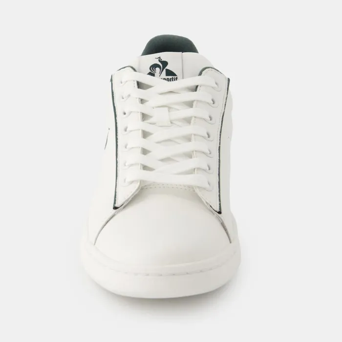 Le Coq Sportif Shoes LCS COURT CLEAN Optical White Trekking Green Men Trainers And Sneakers Le Coq Sportif Shoes LCS COURT CLEAN Optical White Trekking Green Men Trainers And Sneakers