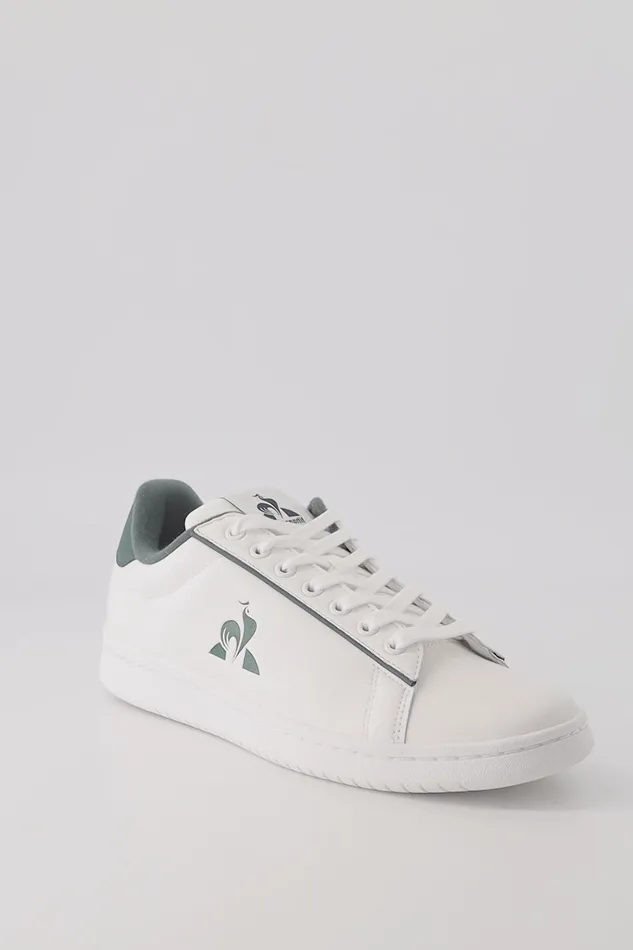 Le Coq Sportif Shoes LCS COURT CLEAN Optical White Trekking Green Men Trainers And Sneakers Le Coq Sportif Shoes LCS COURT CLEAN Optical White Trekking Green Men Trainers And Sneakers