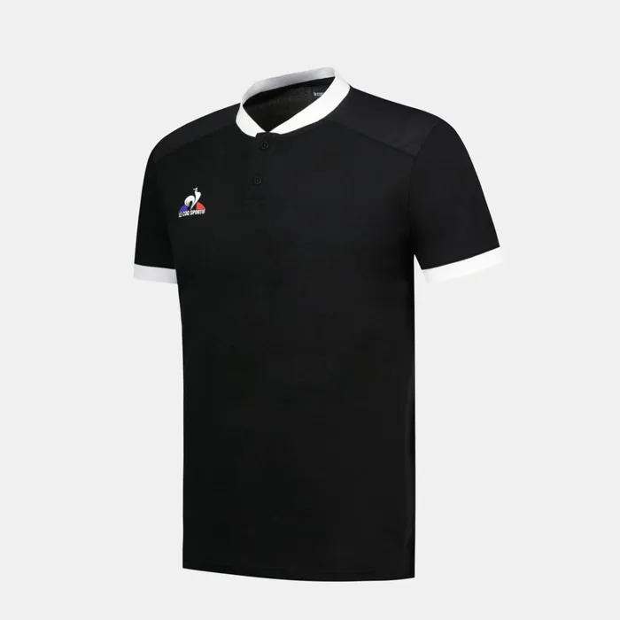 Le Coq Sportif Tennis Polo Shirt Black Men Polos Shirts