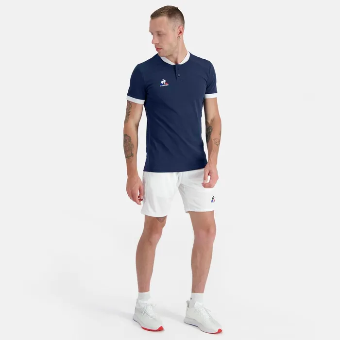 Le Coq Sportif Tennis Polo Shirt Dress Bluesnew Optical White Men Polos Shirts