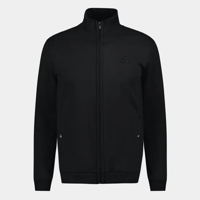 Le Coq Sportif Ton Sur Ton ZipUp Sweatshirtshirt Black Men Sweatshirts