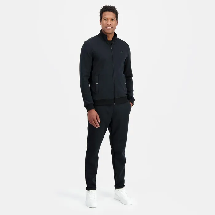 Le Coq Sportif Ton Sur Ton ZipUp Sweatshirtshirt Black Men Sweatshirts