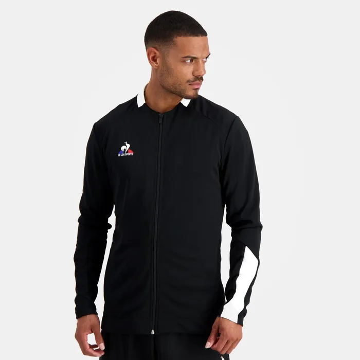 Le Coq Sportif Training ZipUp Sweatshirtshirt Black Men Sweatshirts
