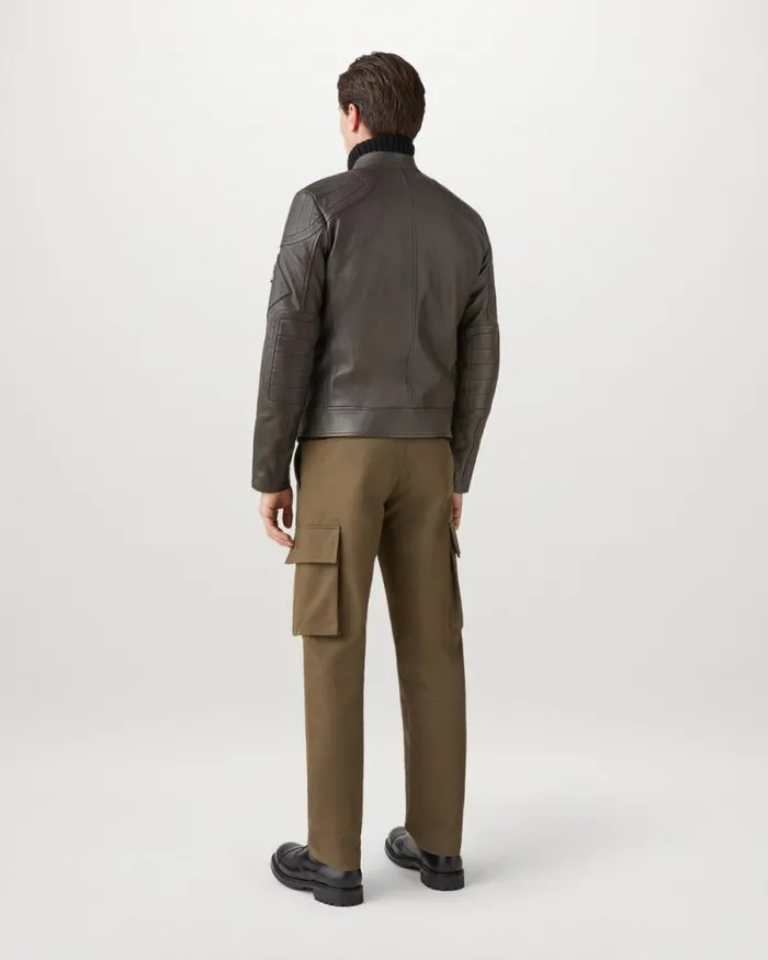 Leather Jackets Men Belstaff T Racer Jacket Flagstone