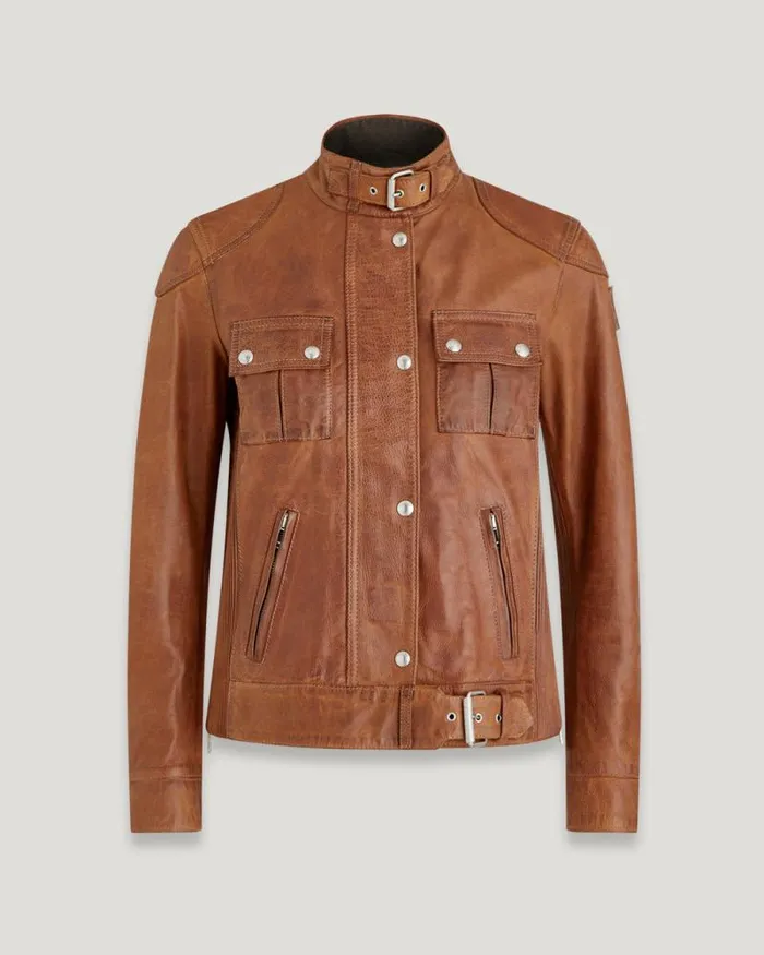 Leather Jackets Women Belstaff Legacy Gangster Jacket Cork