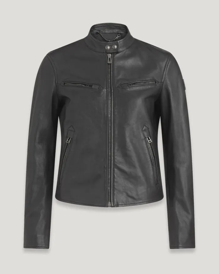 Leather Jackets Women Belstaff Pine Jacket Black