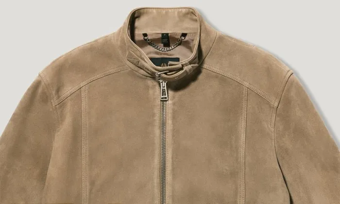 Leather Jackets Women Belstaff Raft Bomber Washed Sand