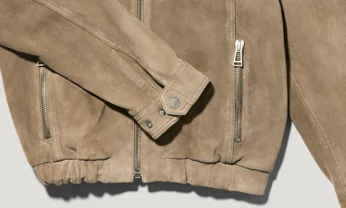 Leather Jackets Women Belstaff Raft Bomber Washed Sand