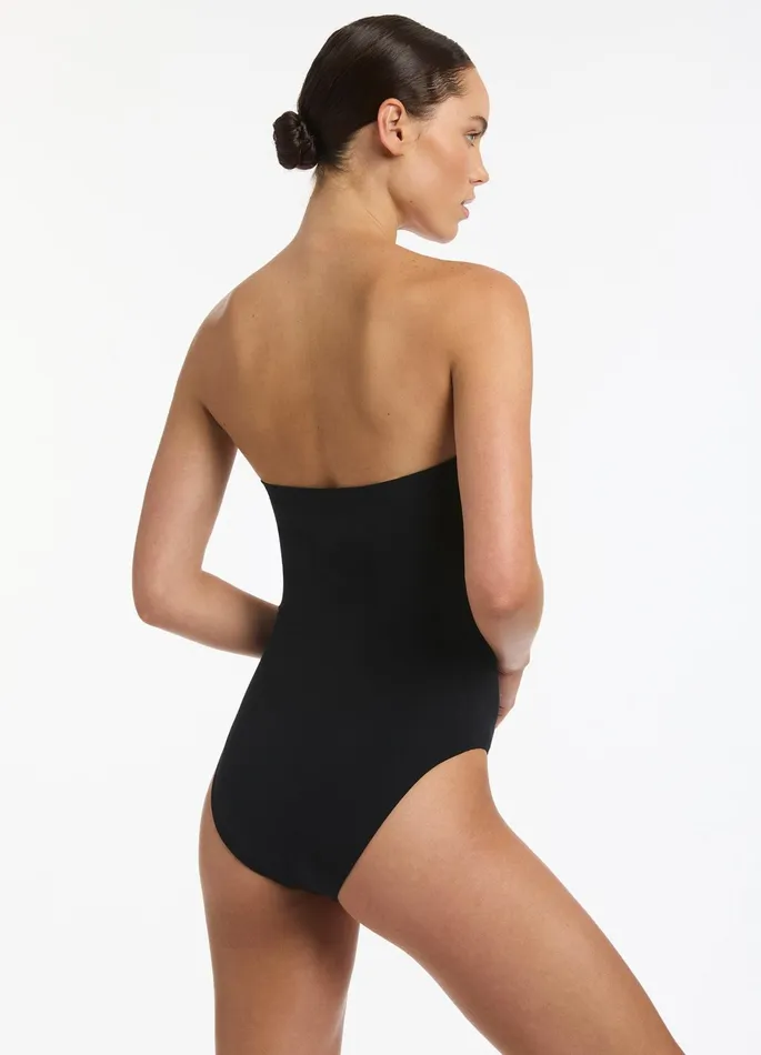 Lien Bandeau Minimal One Piece Black Women JETS Australia Bandeau One Piece