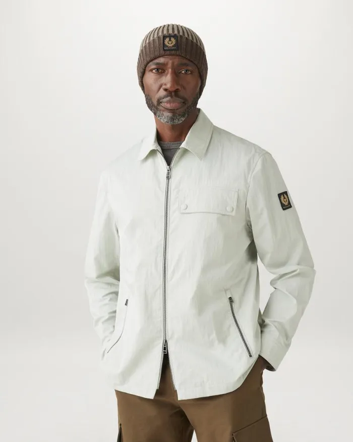 Lightweight Jackets Men Belstaff Depot Overshirt Mercury