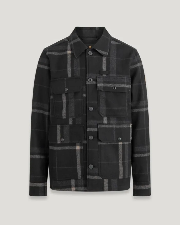 Lightweight Jackets Men Belstaff Forge Jacket Charcoal Clay Brown
