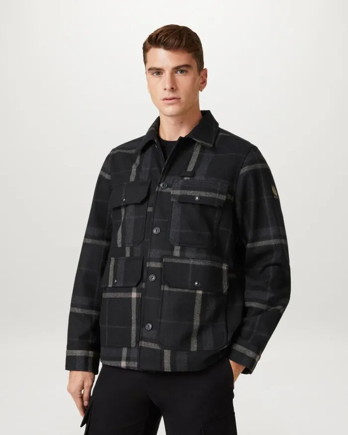 Lightweight Jackets Men Belstaff Forge Jacket Charcoal Clay Brown Lightweight Jackets Men Belstaff Forge Jacket Charcoal Clay Brown