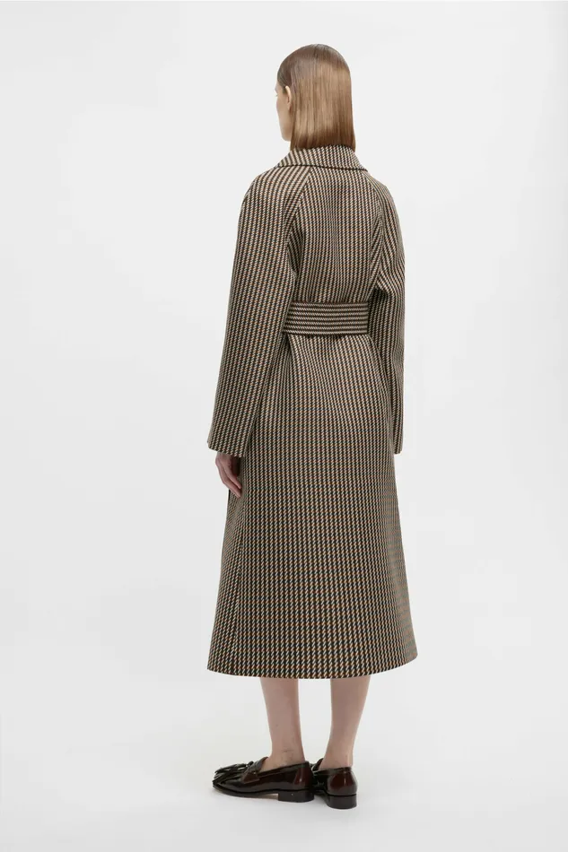 Lilabet Coat In Tan and Ivory Merino Shetland Women Jackets And Coats Emilia Wickstead Lilabet Coat In Tan and Ivory Merino Shetland Women Jackets And Coats Emilia Wickstead