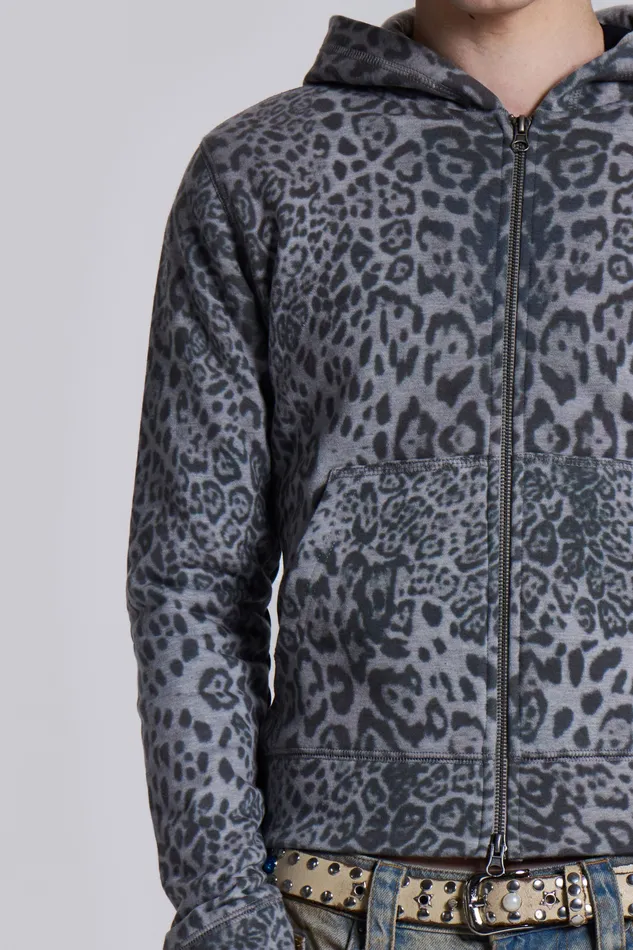 Loungewear Jaded London Men Shop Snow Leopard Mini Monster Hoodie