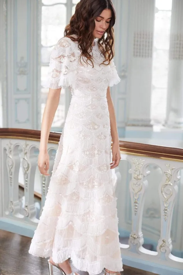Lunette Blossom Ankle Gown Pink Women Needle and Thread Dresses