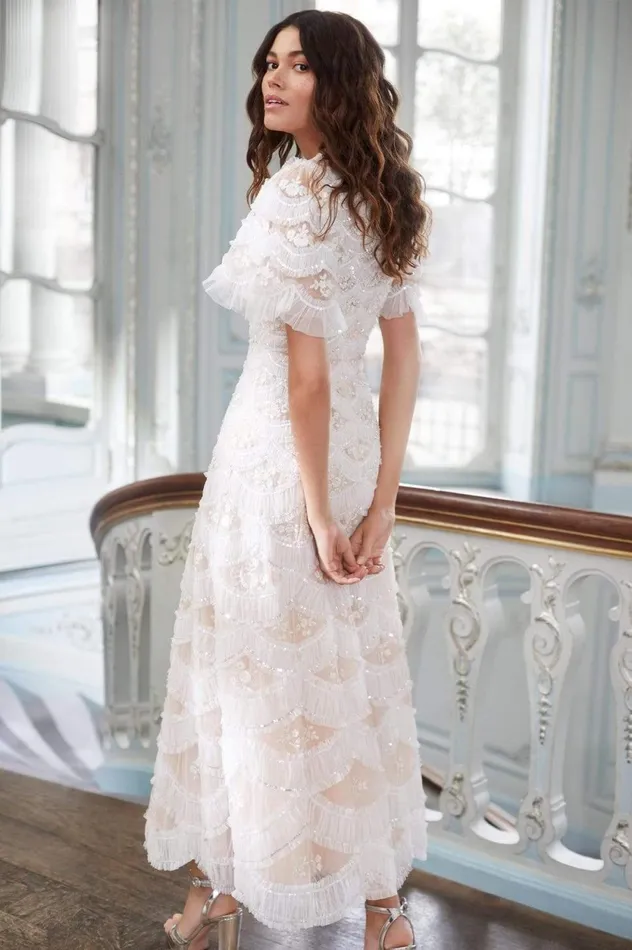 Lunette Blossom Ankle Gown Pink Women Needle and Thread Dresses