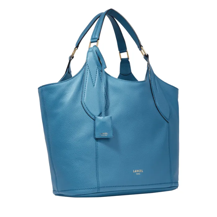 M EW Soft Shopper Wave Blue Women Lancel Shoulder Bags